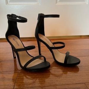 Call It Spring Black Ankle Strap Heels